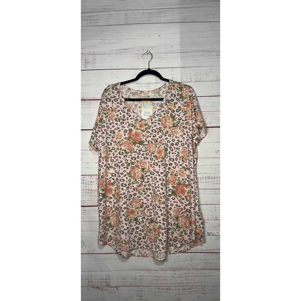 NEW Be Stage Boutique Rosie Leopard Top Size 3X